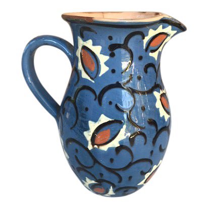 Antique 1920s Hand Painted German Pitcher | Chairish