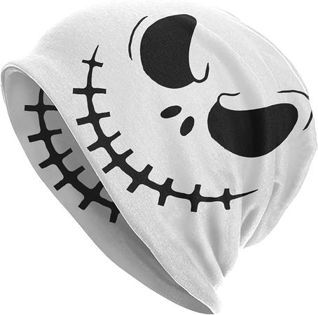 Amazon.com: Christmas Jack Knit Hat Winter Outdoor Slouchy Warm Hat Printing Skull Cap for Adult : Sports & Outdoors