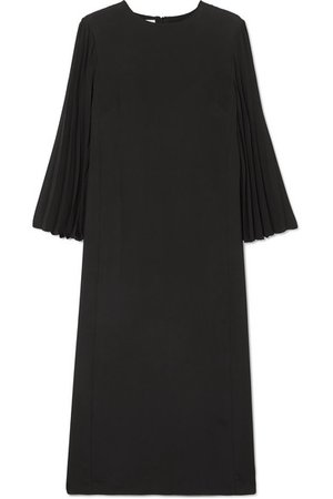 Valentino | Pleated cady midi dress | NET-A-PORTER.COM