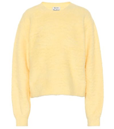 Brushed cotton-blend sweater