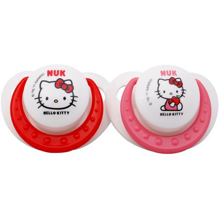NUK - Hello Kitty Silicone Pacifier, Size 2, 2-Pack - Walmart.com