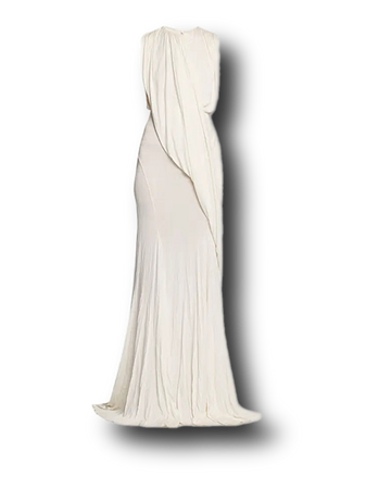 ivory ALTUZARRA Mandilou Draped Cape Gown dress