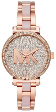 rose gold MK watch