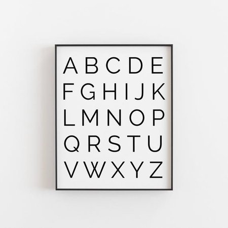 Modern Alphabet Print ABC Poster Nursery ABC Art | Etsy