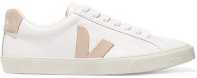 Esplar Leather And Suede Sneakers - White
