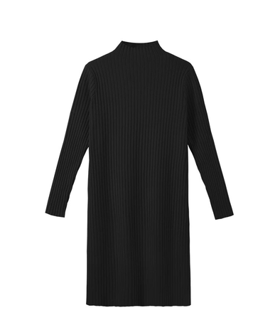 black knit dress