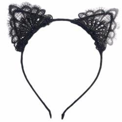 Black Lace Kitty Cat Ears Headband Josie & PussyCats by Kawaii Babe