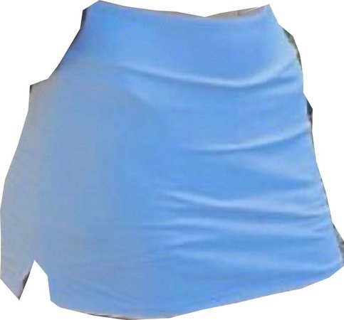 white baby blue slip skirt y2k
