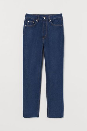 Slim Mom Jeans - Dark blue denim - Ladies | H&M