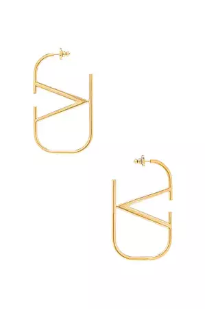 Valentino Garavani Vlogo Signature Pearl Drop Earrings in Oro & Cream | FWRD