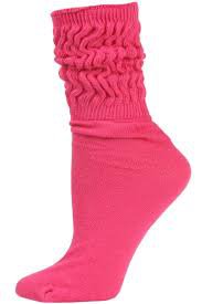 hot pink blue yellow and green slouch socks - Google Search