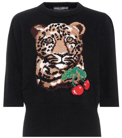 Intarsia wool and cashmere sweater