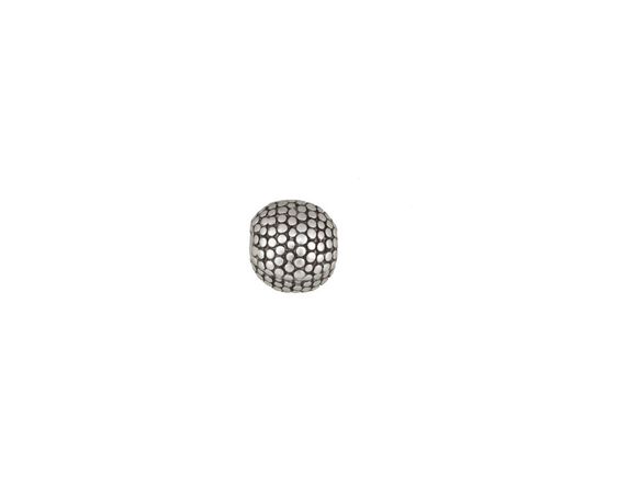 Antique Silver (plated) Pebbled Round 7mm - Lima Beads