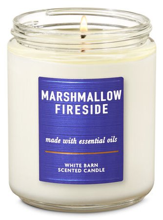 Marshmallow Fireside Single Wick Candle | Bath & Body Works
