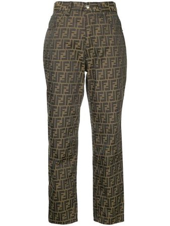 Fendi Vintage Fendi Zucca pattern long pants
