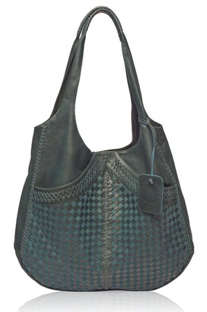 FRENCH LOVER. Handmade real leather oversized tote bag with woven details – ELF