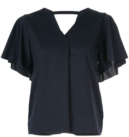 Loveless short-sleeve shift blouse