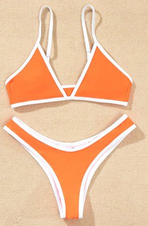 orange bikini swimsuit summer