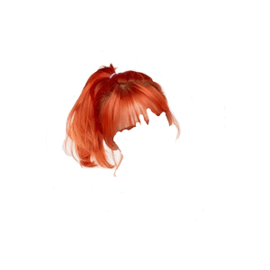 Orange Hair Ponytail PNG