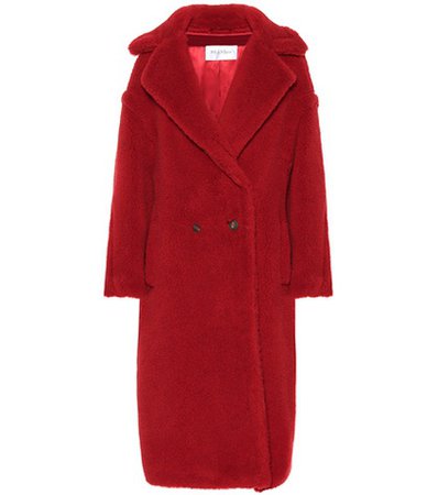 Wool and silk-blend coat