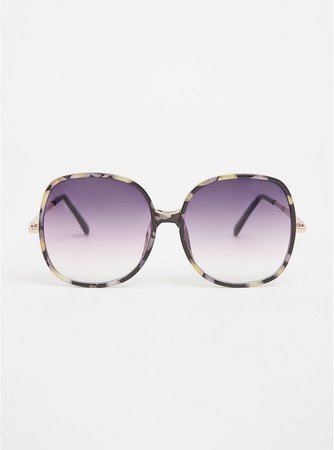 Tortoise Purple Oversize Sunglasses | Torrid