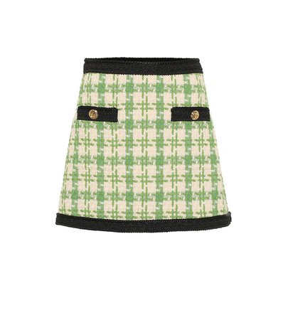 Wool And Cotton-Blend Miniskirt | Gucci - mytheresa.com
