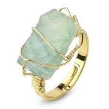 raw crystal rings - Google Search