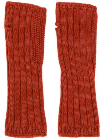 Holland & Holland cashmere knitted fingerless gloves