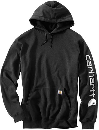 Amazon.com: Carhartt Men's Midweight Sleeve Logo Hooded Sweatshirt (Regular and Big & Tall Sizes): Clothing