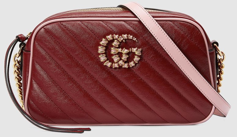 red and pink Gucci bag