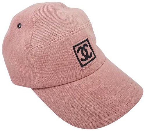 Chanel Pink Black Woven Sport Ligne Cc Logo Baseball Cap L Hat - Tradesy