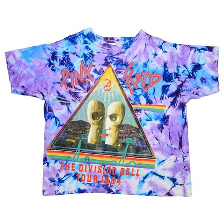 Pink Floyd Division Bell Tour Tie Dye Shirt 1994 | WyCo Vintage