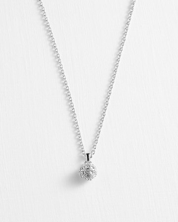 Pave circle Swarovski® crystal necklace - Silver Colour | Jewellery | Ted Baker UK