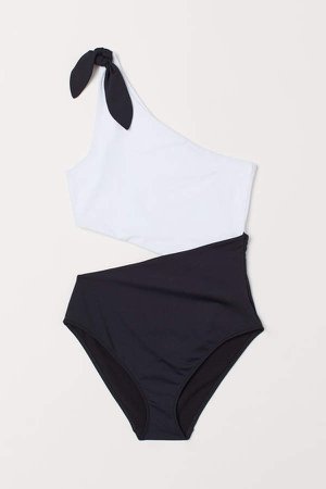 One-shoulder Swimsuit - Black
