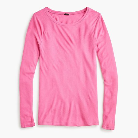 J.Crew: Supersoft Long-sleeve Shirt pink