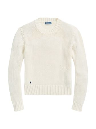 Shop Polo Ralph Lauren Cotton Shaker-Stitch Sweater | Saks Fifth Avenue
