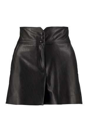Pinko Pareggiare Faux Leather Shorts