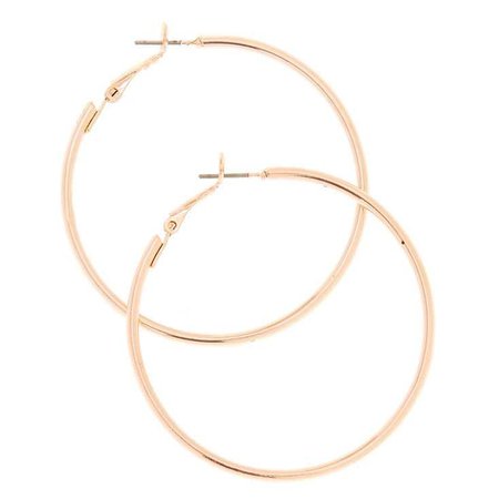 50MM Rose Gold Tone Hoop Earrings | Claire's