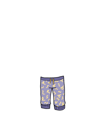 cartoon kids pants- purple yellow pants