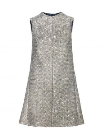 Embellished Silver Dress