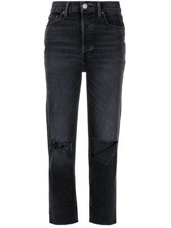 RE/DONE distressed detail jeans