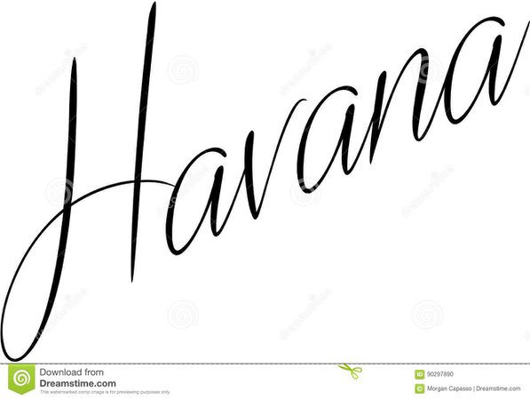 Havana Text Illustration