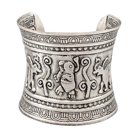 elephant engraved cuff