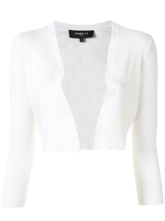 Shop white Paule Ka open front cropped cardigan with Express Delivery - Farfetch