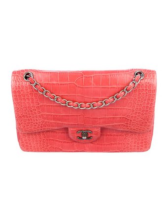 Chanel Alligator Classic Jumbo Double Flap Bag - Handbags - CHA357603 | The RealReal