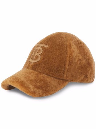 Burberry TB-monogram Shearling Baseball Cap - Farfetch
