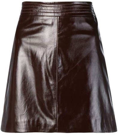 Arma leather a-line skirt