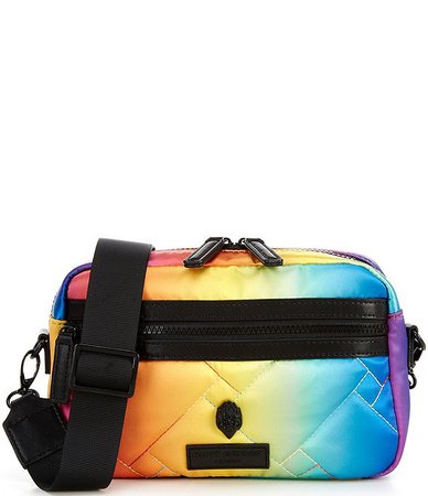 Kurt Geiger London Nylon Quilted Rainbow Ombre Crossbody Bag