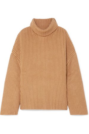 Nanushka | Raw ribbed wool-blend turtleneck sweater | NET-A-PORTER.COM