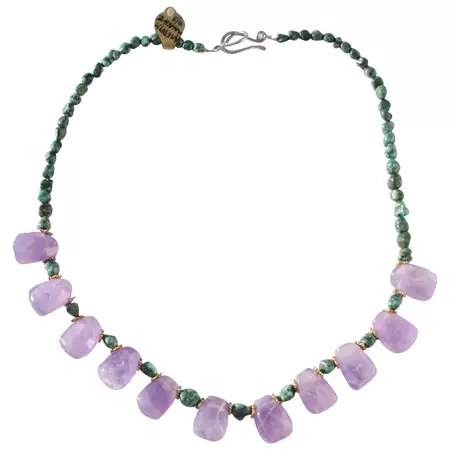 Amethyst and Malachite Necklace